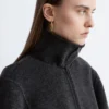 Chaqueta de lana con cremallera