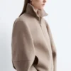 Chaqueta de lana con cremallera