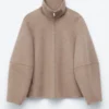 Chaqueta de lana con cremallera