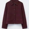 Chaqueta de lana con cuello