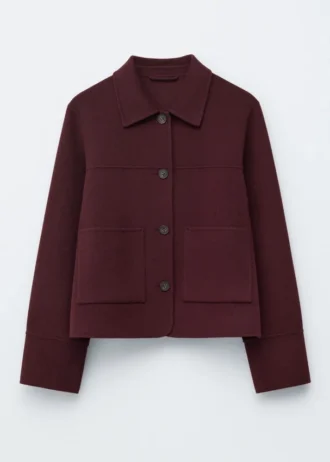 Chaqueta de lana con cuello