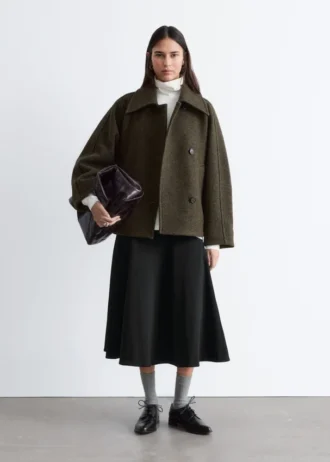 Chaqueta de lana oversize