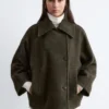 Chaqueta de lana oversize