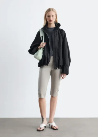 Chaqueta de sarga con cremallera