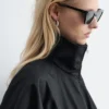 Chaqueta de sarga con cremallera