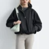 Chaqueta de sarga con cremallera
