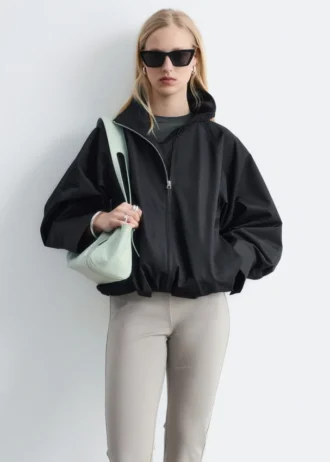 Chaqueta de sarga con cremallera