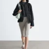 Chaqueta de sarga con cremallera