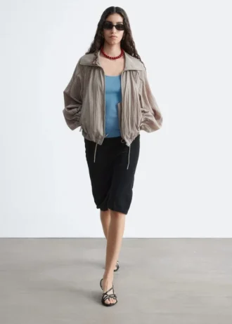 Chaqueta deportiva de mezcla de viscosa