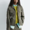 Chaqueta entallada de algodón