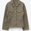 Chaqueta entallada de algodón