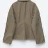 Chaqueta entallada de algodón