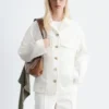 Chaqueta entallada de sarga de algodón