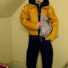 Chaqueta motera de charol
