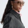 Gafas de sol con montura ovalada extragrande