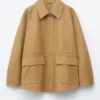 Chaqueta utilitaria oversize con cordón