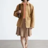 Chaqueta utilitaria oversize con cordón
