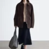 Chaqueta utilitaria oversize con cordón