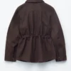 Chaqueta utilitaria oversize con cordón