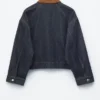 Chaqueta vaquera corta con cuello de pana