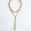 Collar de cadena con capas llamativas