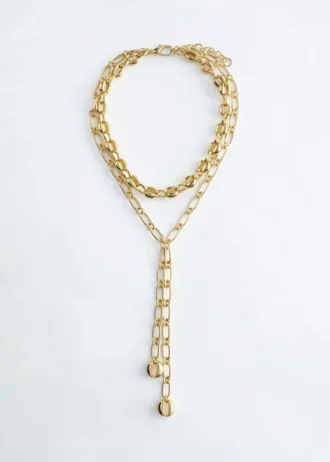Collar de cadena con capas llamativas