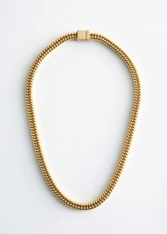 Collar de cadena tipo serpiente con eslabones gruesos