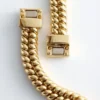 Collar de cadena tipo serpiente con eslabones gruesos