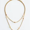 Collar de doble cadena con piedras
