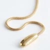 Collar lariat con cadena tipo serpiente