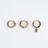 Conjunto de pendientes de aro con cristales