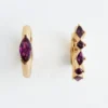 Conjunto de pendientes de aro con cristales