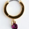 Conjunto de pendientes de aro con cristales