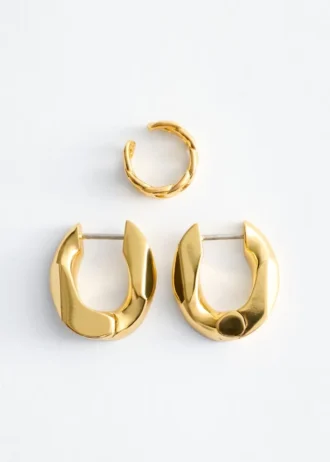 Conjunto de pendientes de aro gruesos