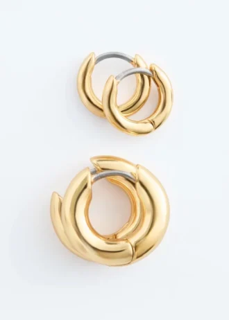 Conjunto de pendientes de aro gruesos