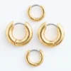 Conjunto de pendientes de aro gruesos