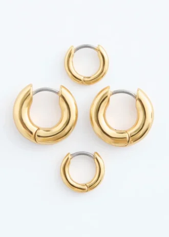 Conjunto de pendientes de aro gruesos