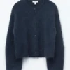 Cárdigan de mezcla de mohair cepillado