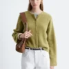 Cárdigan de punto con mezcla de alpaca
