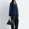 Cárdigan oversize de mezcla de mohair