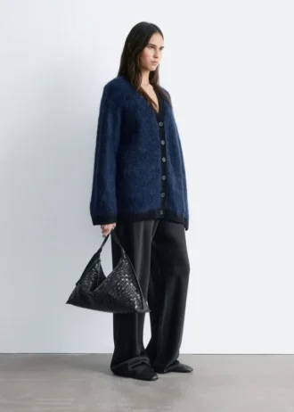 Cárdigan oversize de mezcla de mohair