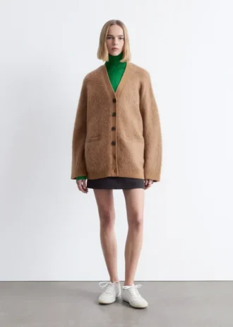 Cárdigan oversize de mezcla de mohair