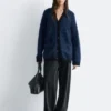 Cárdigan oversize de mezcla de mohair
