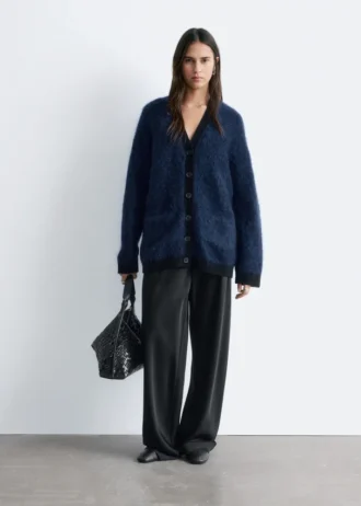 Cárdigan oversize de mezcla de mohair