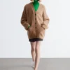 Cárdigan oversize de mezcla de mohair