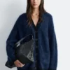 Cárdigan oversize de mezcla de mohair
