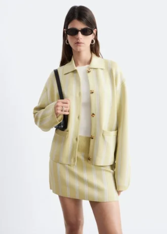 Cárdigan oversize de punto polo