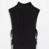 Cuello babero semitransparente