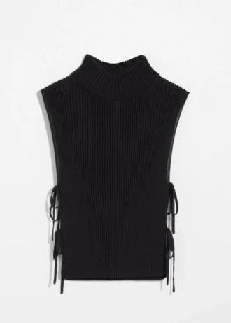 Cuello babero semitransparente
