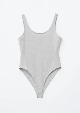 Cuerpo de jersey con cuello redondo